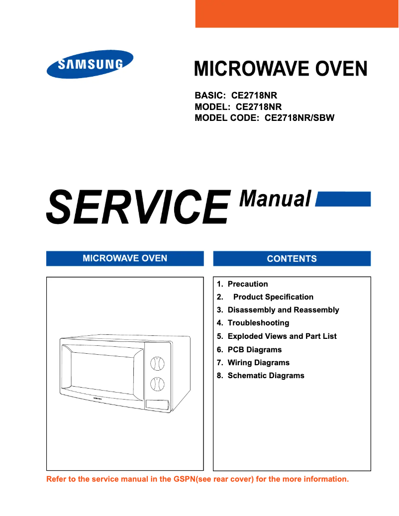 Page n°1 - Manuel utilisateur Samsung CE2718NR