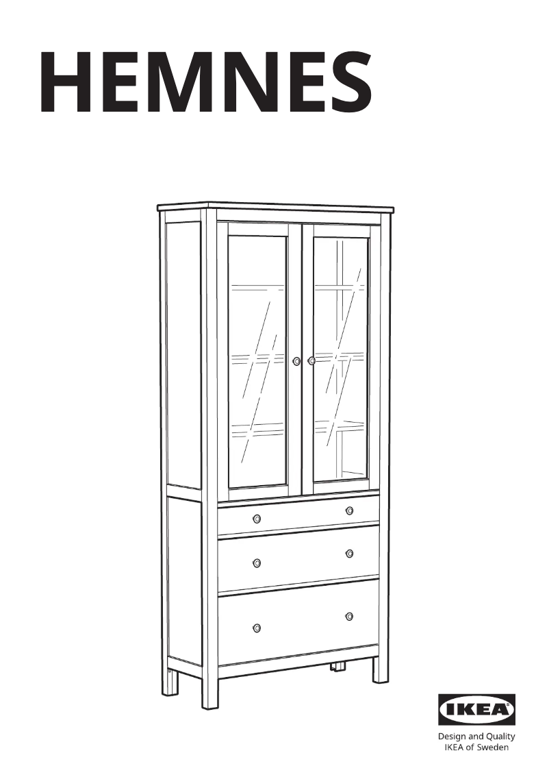 Page 1 de la notice Manuel utilisateur Ikea HEMNES 504.522.97