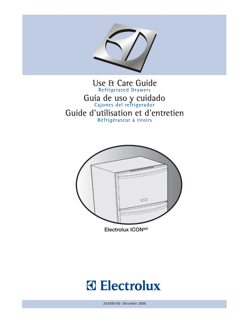 Page 1 de la notice Manuel utilisateur Electrolux E24RD75HSS