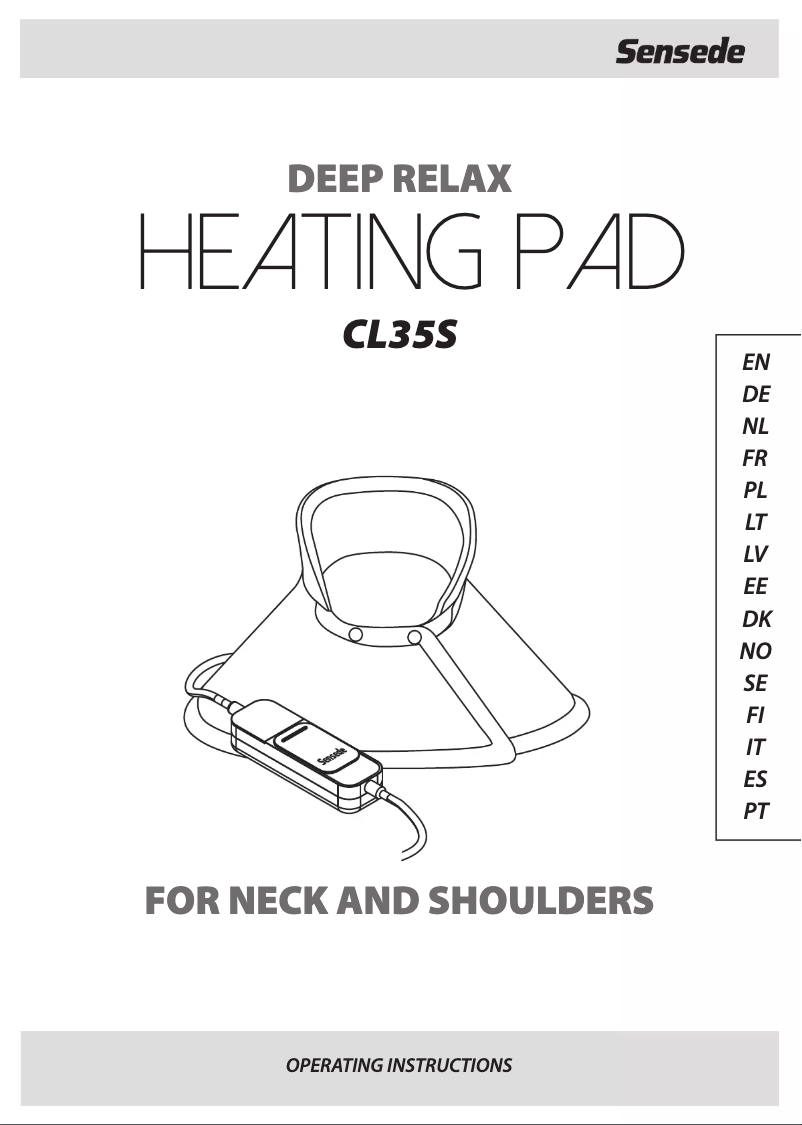 Image de la première page du manuel de l'appareil Heating Pad CL35S