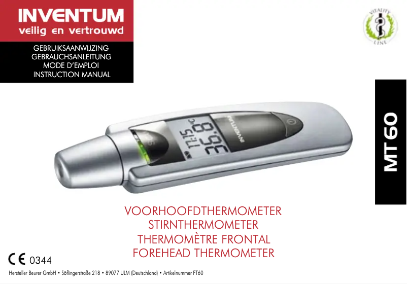 Page n°1 - Manuel utilisateur Inventum MT60