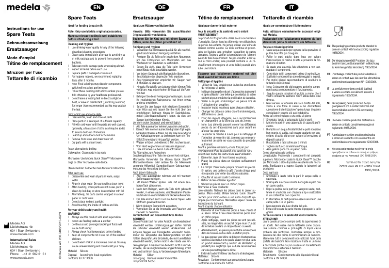 Página 1 del manual Manual de usuario Medela Slow Flow