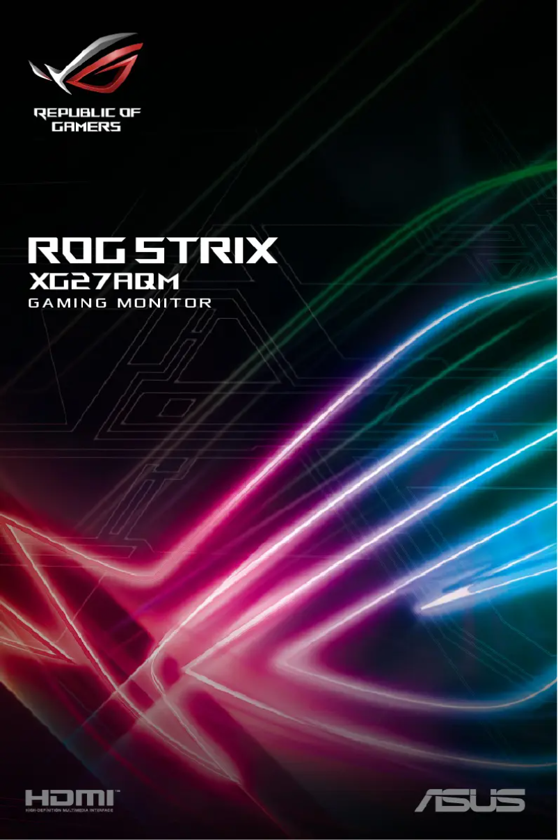 Image de la première page du manuel de l'appareil ROG Strix XG27AQM