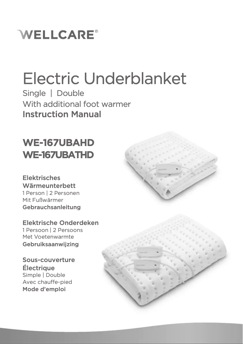 Image de la première page du manuel de l'appareil WE-167UBATHD