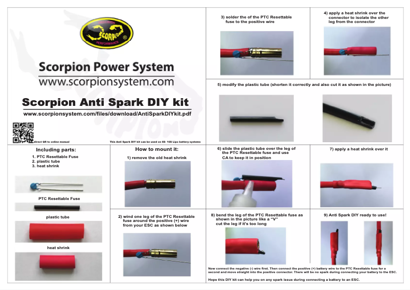 Image de la première page du manuel de l'appareil Anti Spark DIY kit