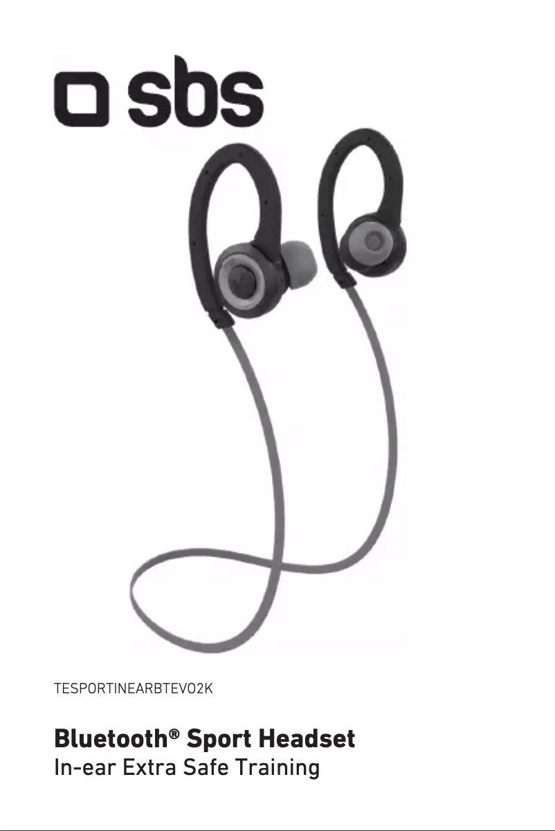 Page 1 de la notice Manuel utilisateur SBS Bluetooth Sport Headset