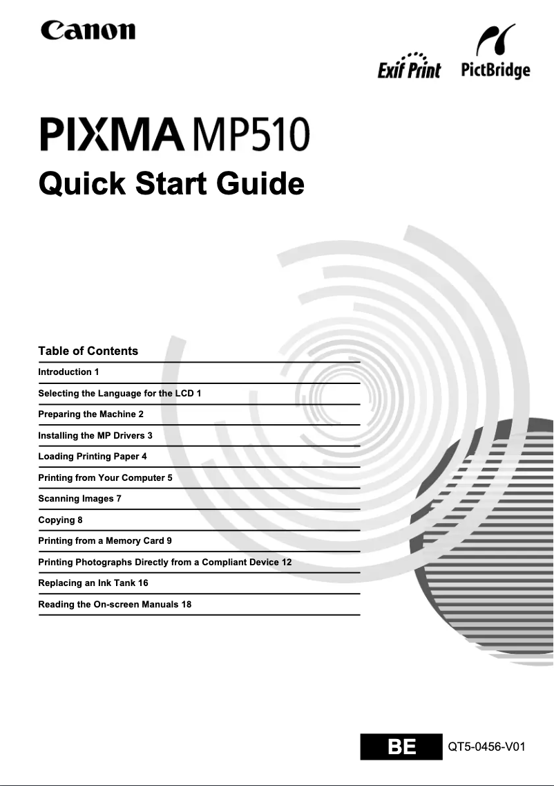 Page 1 de la notice Mode d'emploi Canon Pixma MP510