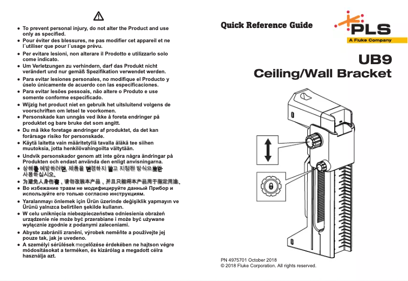Page n°1 - Manuel utilisateur PLS UB9
