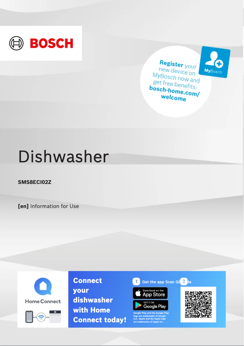 Image de la première page du manuel de l'appareil SMS8ECI02Z