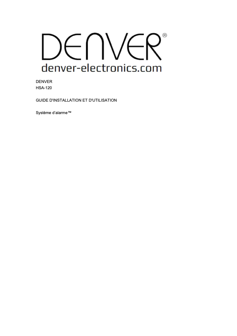 Image de la première page du manuel de l'appareil HSA-120