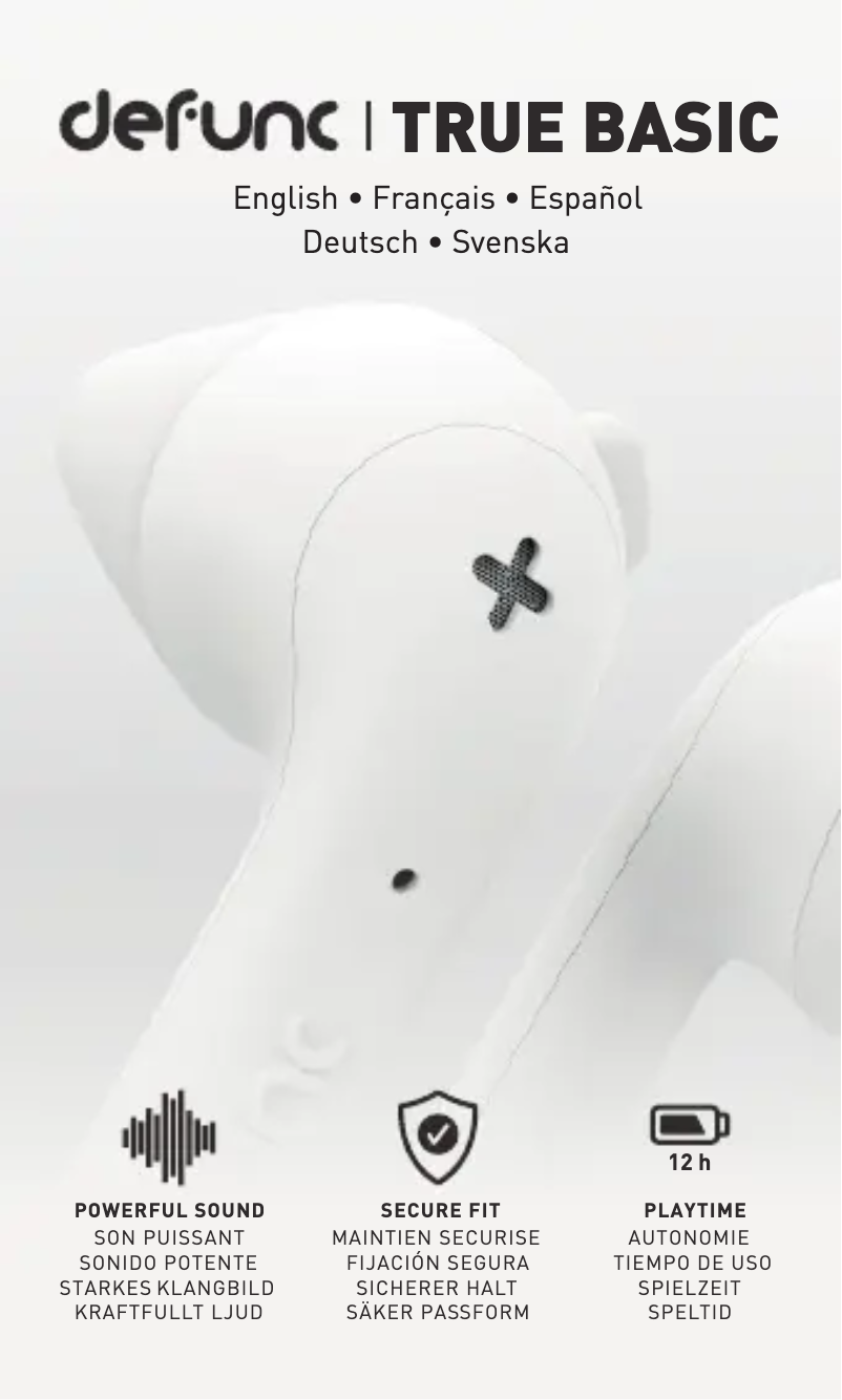 Page 1 de la notice Manuel utilisateur Defunc True Basic