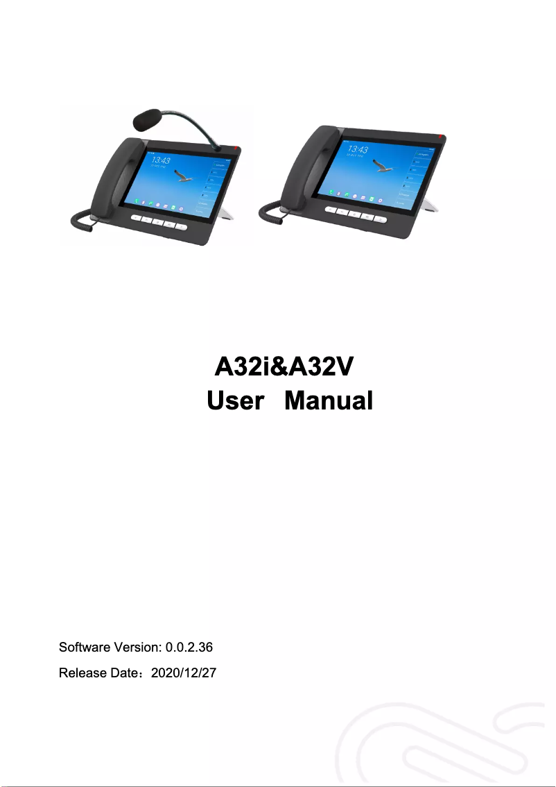Image de la première page du manuel de l'appareil A32v