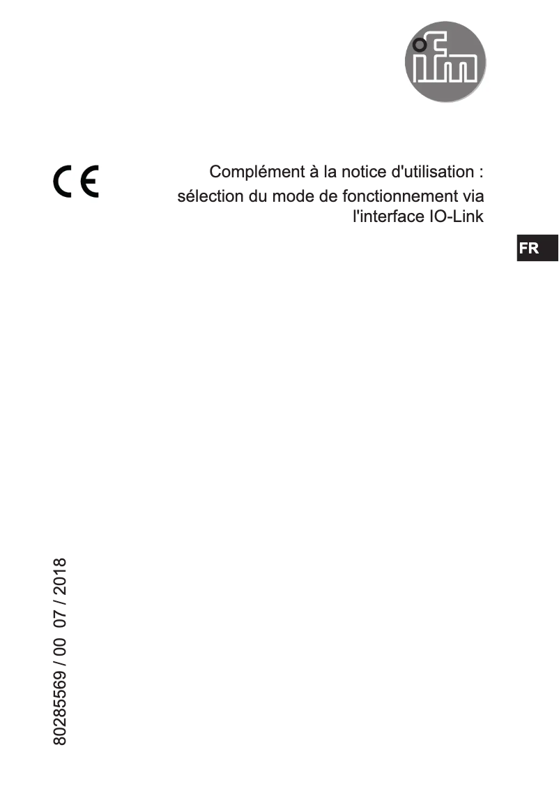 Page n°1 - Manuel utilisateur IFM PN7392