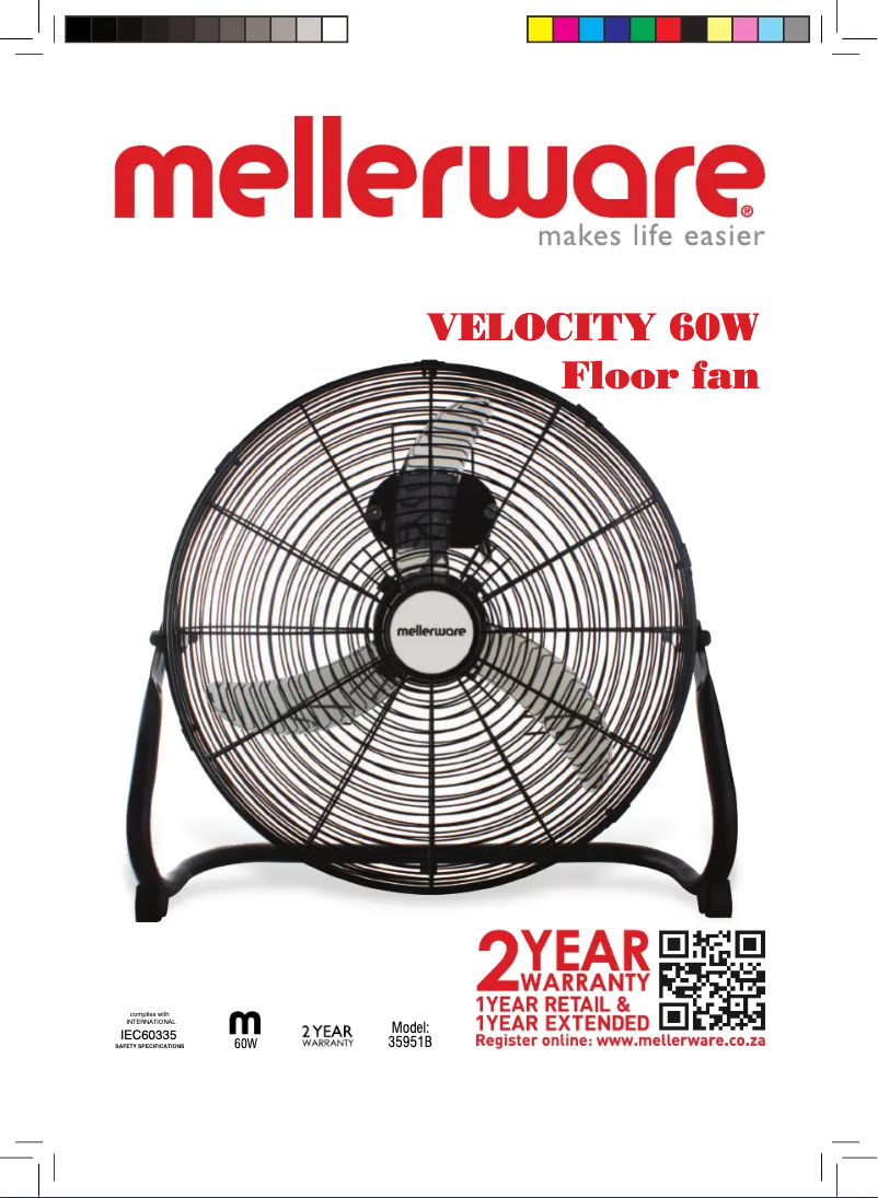 Página 1 del manual Manual de usuario Mellerware Velocity 18 35951B