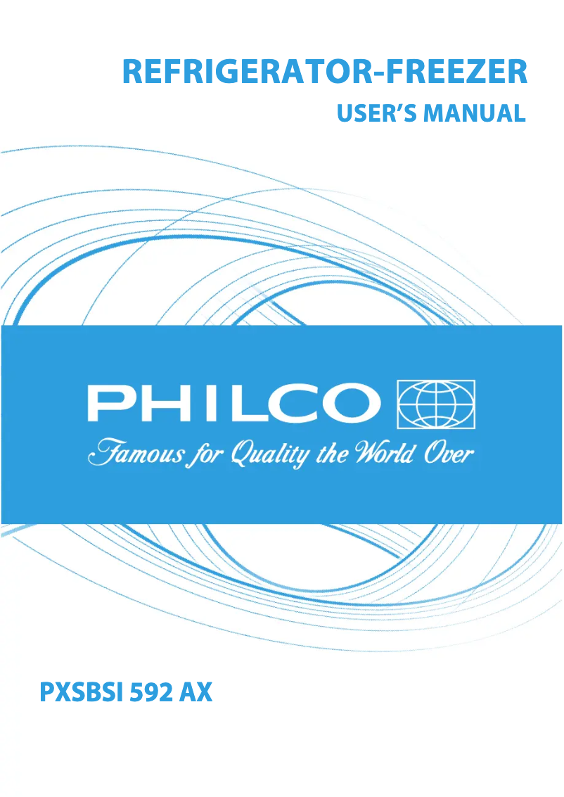 Page 1 de la notice Manuel utilisateur Philco PXSBSI 592 AX