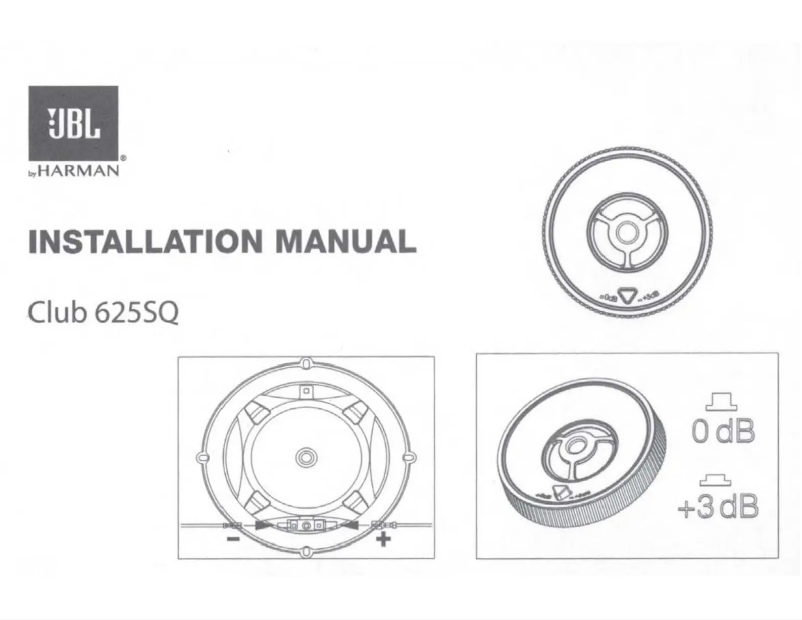 Page 1 de la notice Manuel utilisateur JBL Club 625SQ