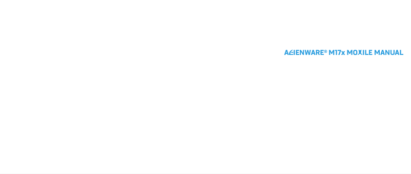 Page 1 de la notice Manuel utilisateur Alienware M17x Mobile