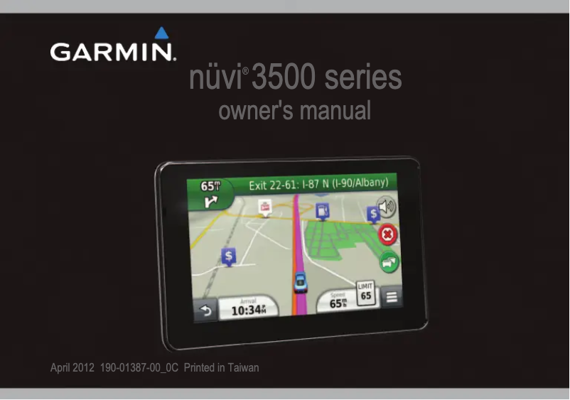 Page n°1 - Manuel utilisateur Garmin Nüvi 3540