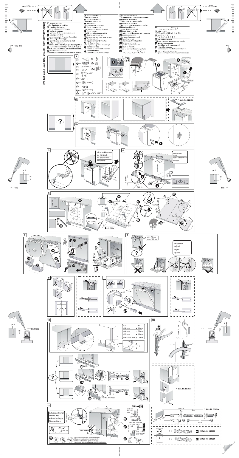 Page n°1 - Guide d'installation Bosch SPV69T81EU