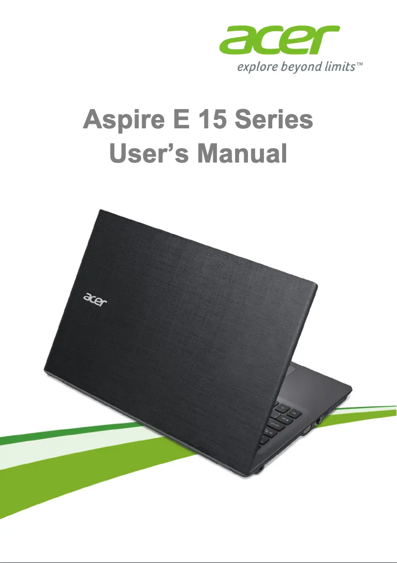 Imagen de la primera página del manual del dispositivo Aspire F5-572G