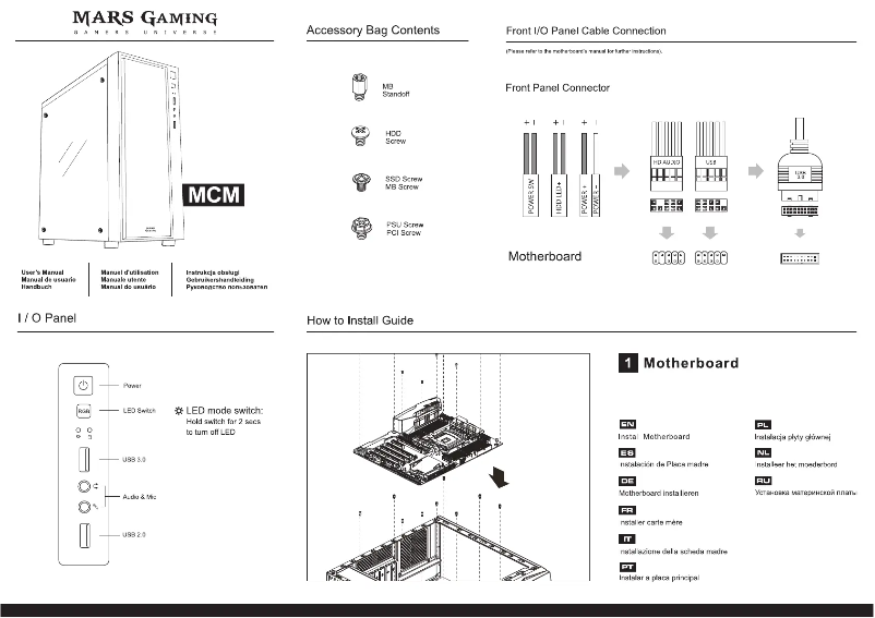 Página 1 del manual Manual de usuario Mars Gaming MCM
