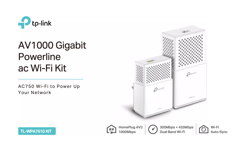 Image de la première page du manuel de l'appareil TL-WPA7510 KIT