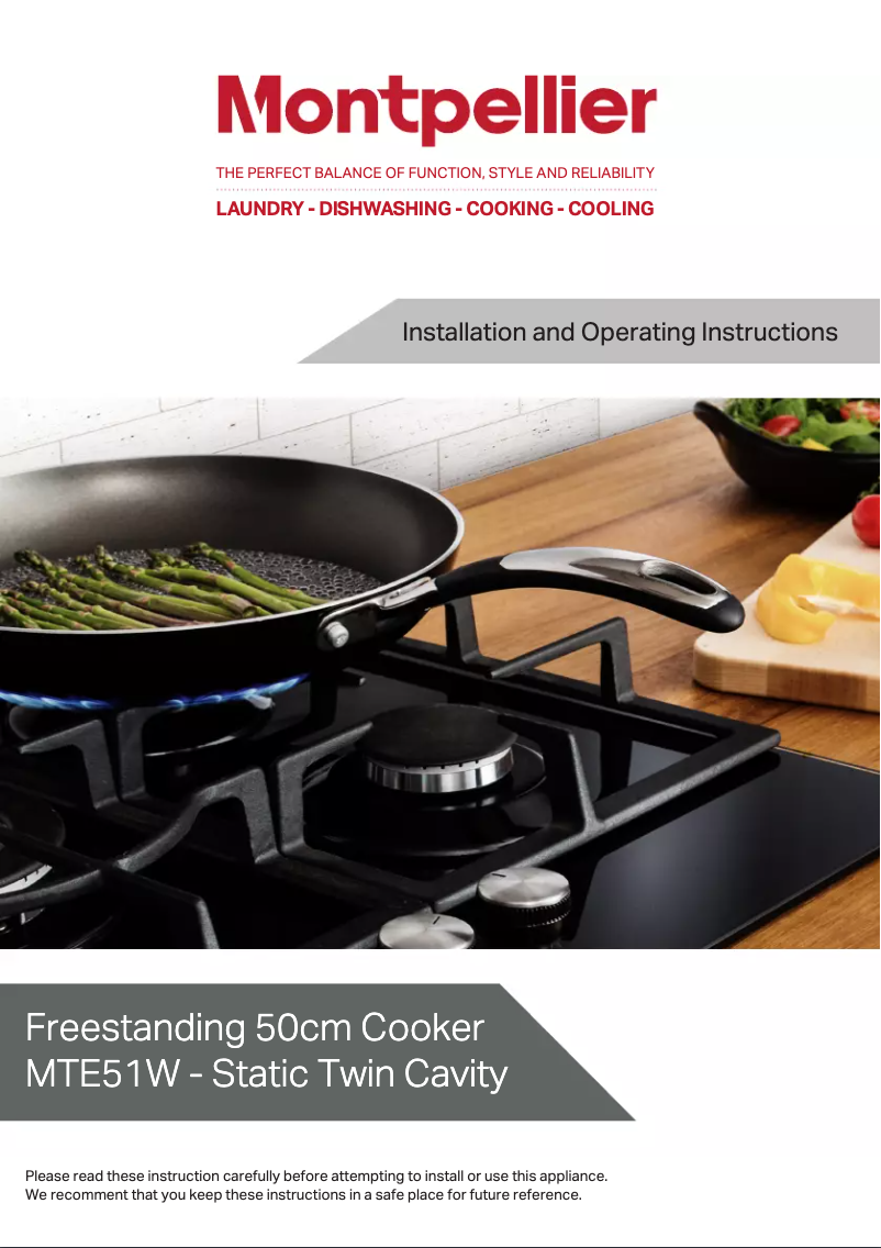 Page 1 de la notice Manuel utilisateur Montpellier MTE51W