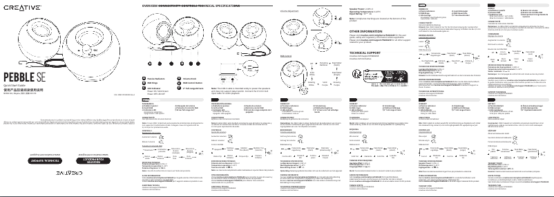 Page 1 de la notice Manuel utilisateur Creative Pebble SE