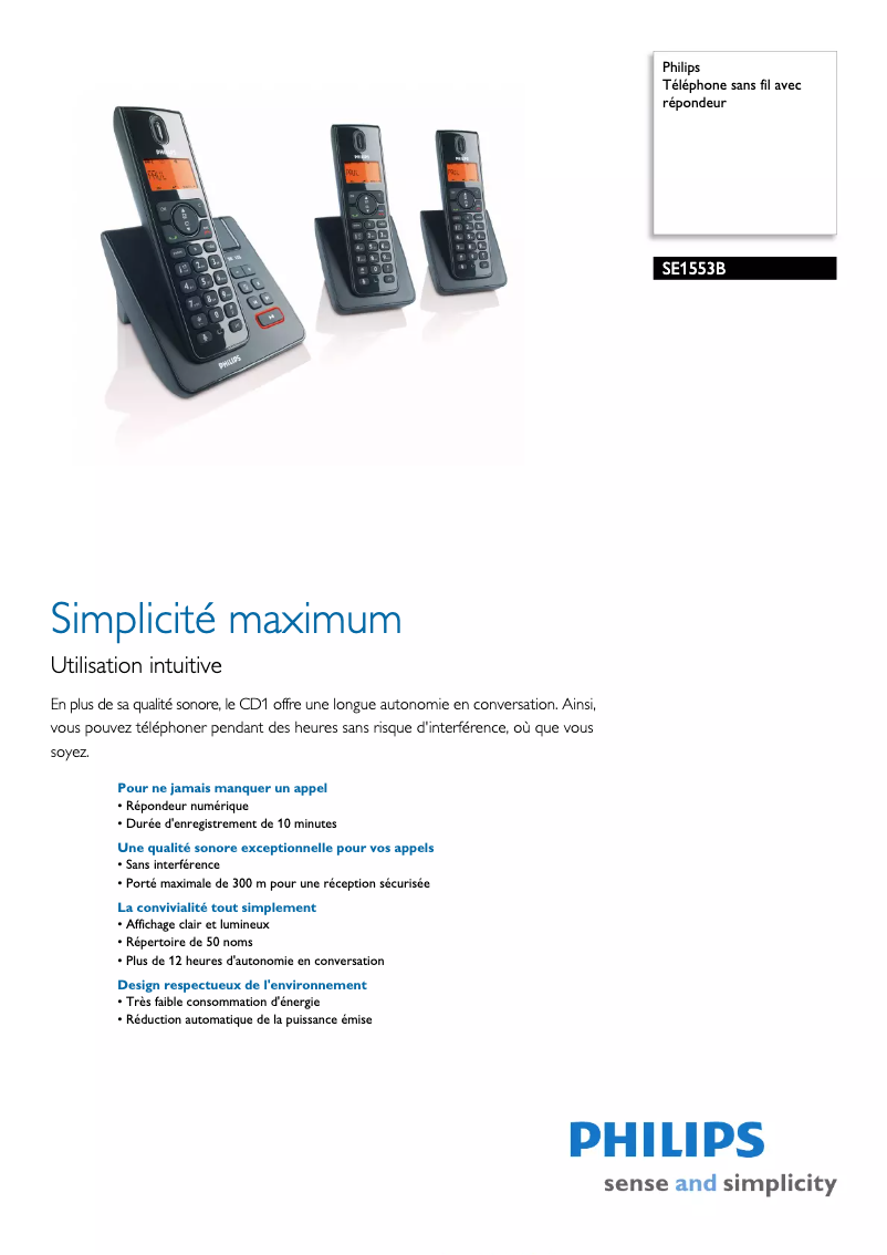 First page image of the manual for SE1553B