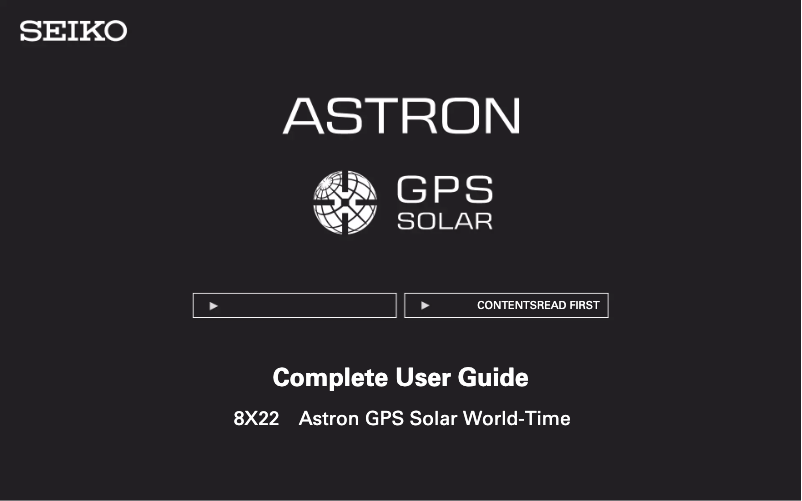Page n°1 - Manuel utilisateur Seiko Astron SSE093J1