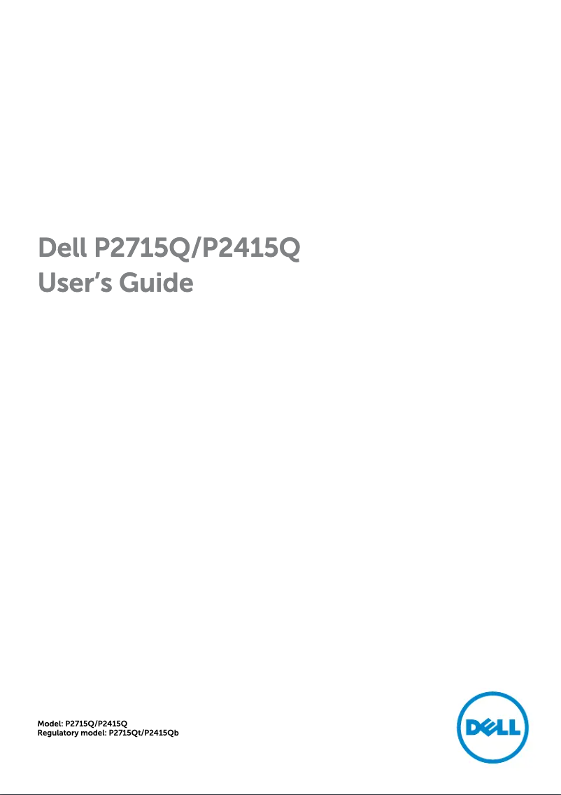 Image de la première page du manuel de l'appareil UltraSharp P2415Q