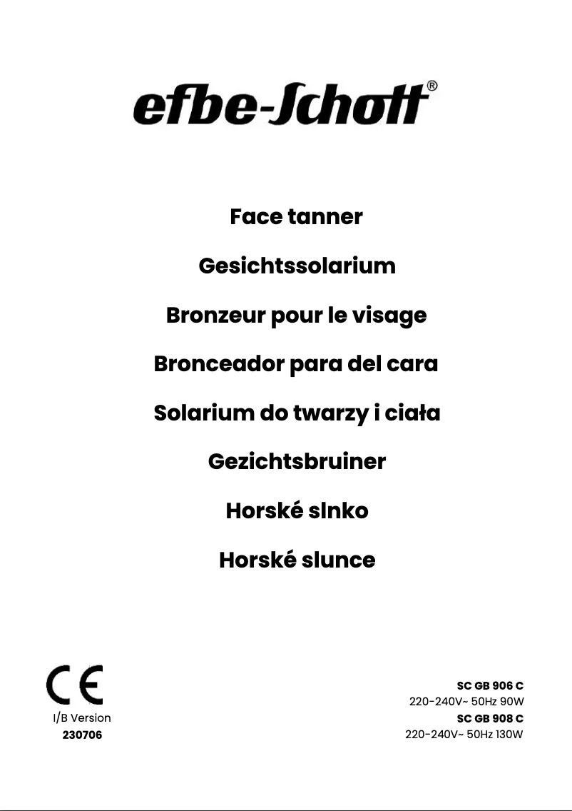 Imagen de la primera página del manual del dispositivo SC GB 906 C