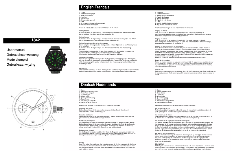 Page n°1 - Manuel utilisateur Davis 1842