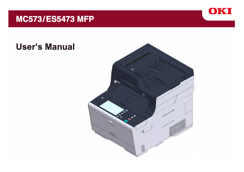 Page n°1 - Manuel utilisateur OKI ES5473