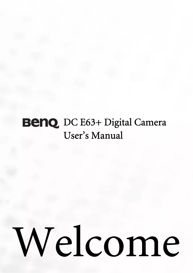 Page 1 de la notice Manuel utilisateur BenQ DC E63+