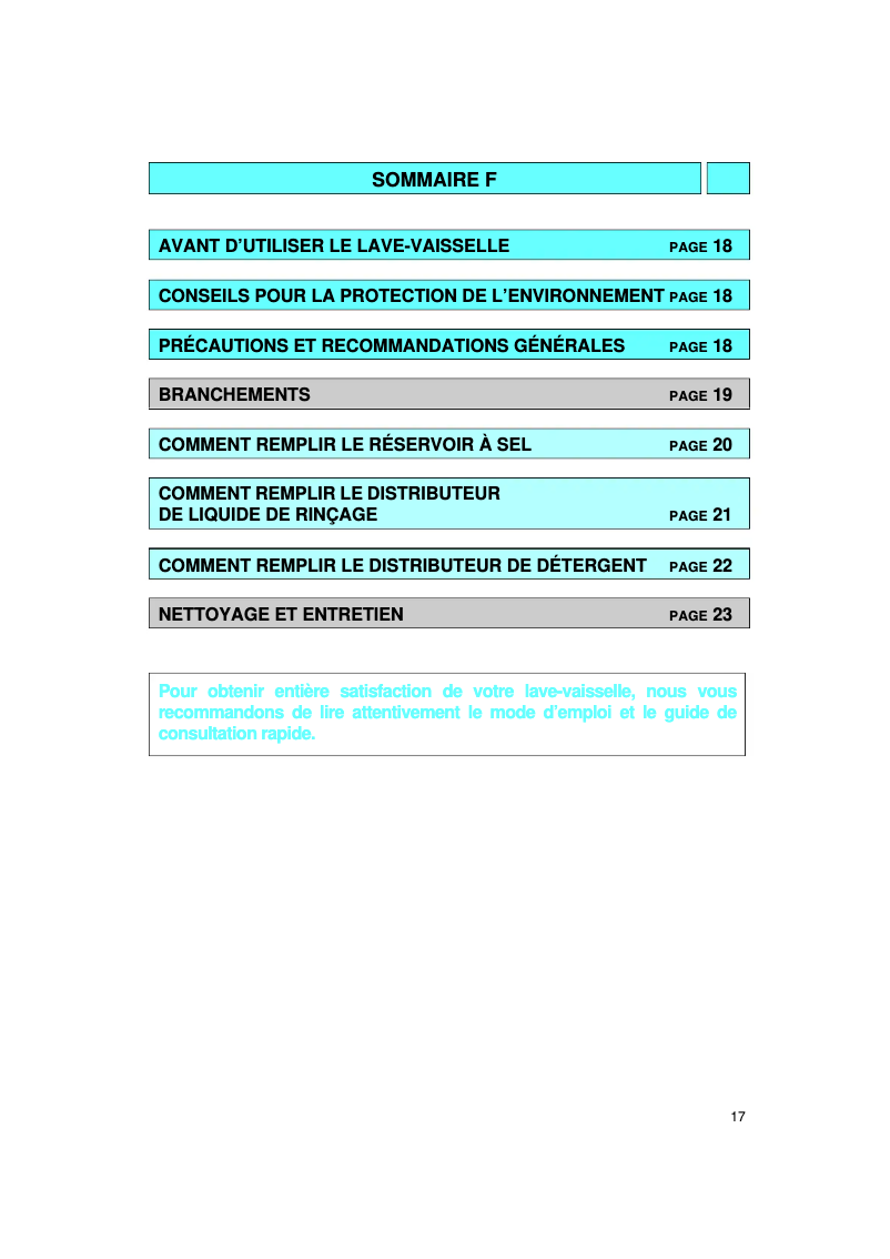 Page 1 de la notice Manuel utilisateur Whirlpool ADP 2756