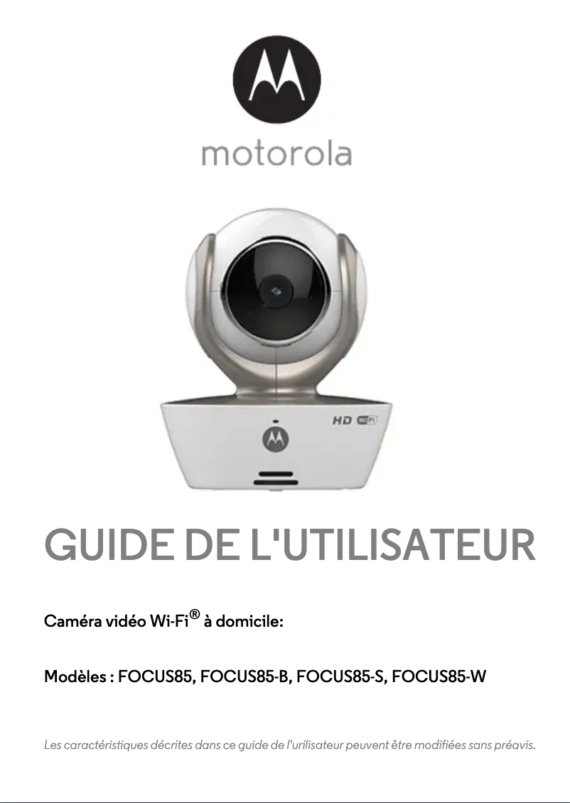 Page n°1 - Manuel utilisateur Motorola FOCUS85-S