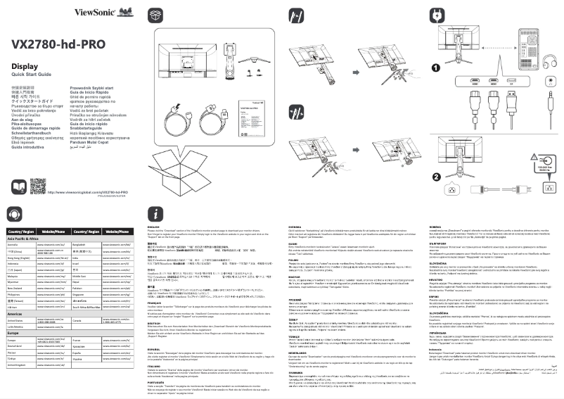 Imagen de la primera página del manual del dispositivo VX2780-hd-PRO