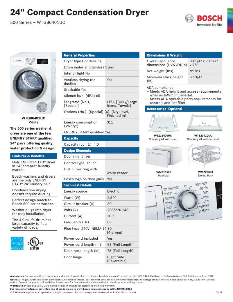 Image de la première page du manuel de l'appareil WTG86401UC