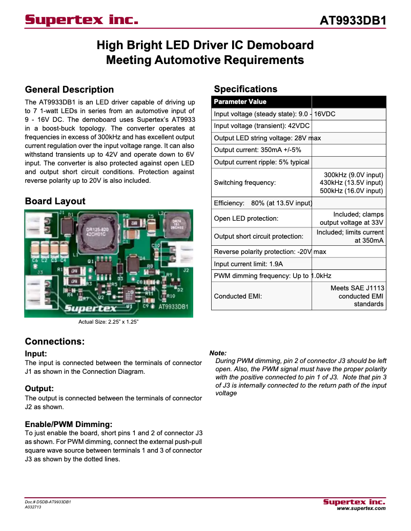 Página 1 del manual Manual de usuario Microchip AT9933DB1