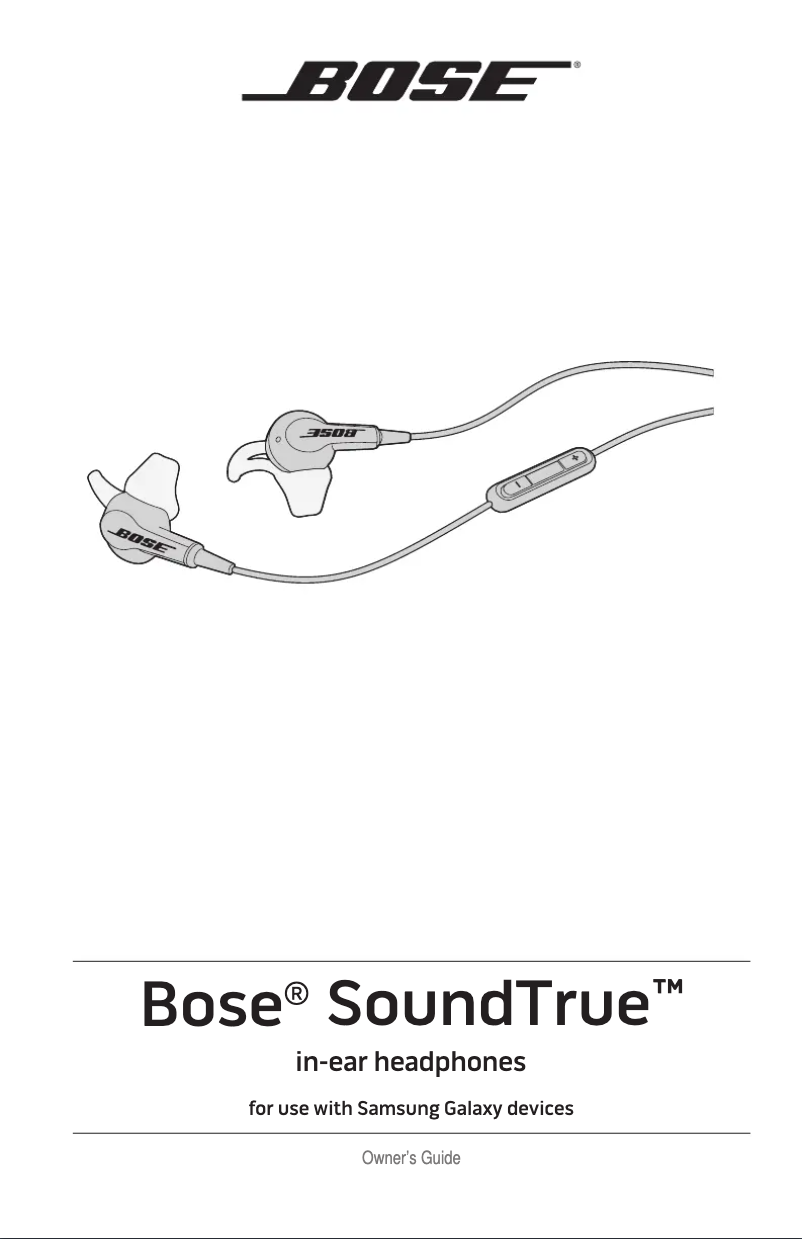 Page 1 de la notice Manuel utilisateur Bose SoundTrue in-ear 64533