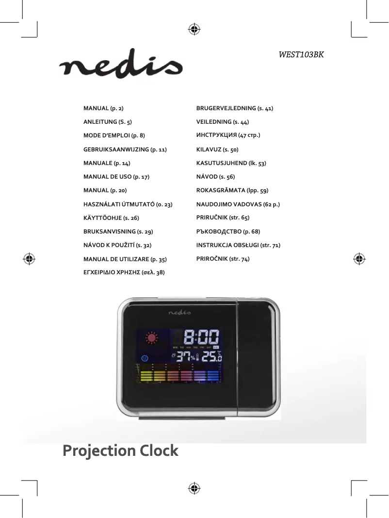 Page n°1 - Manuel utilisateur Nedis WEST103BK