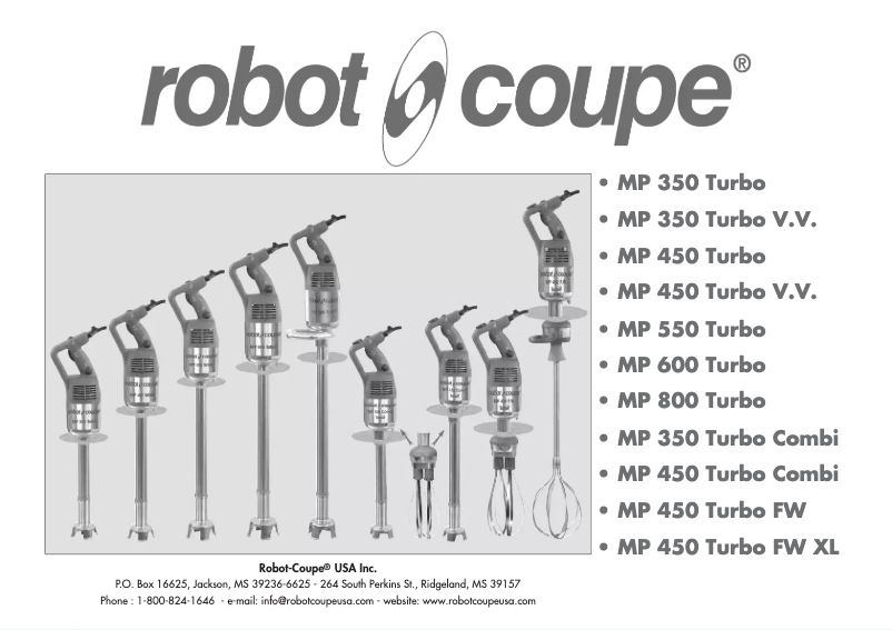 Image de la première page du manuel de l'appareil MP 450 Turbo Combi