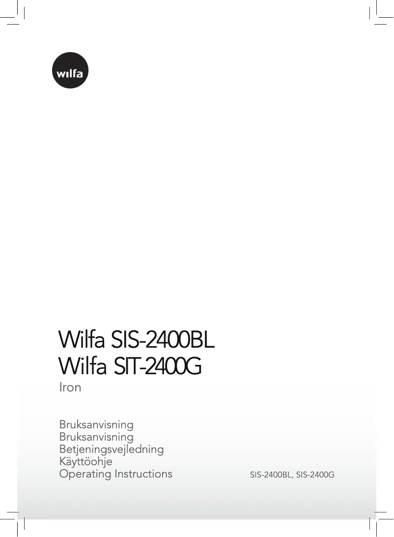 Page n°1 - Manuel utilisateur Wilfa Forest Green SIT-2400G