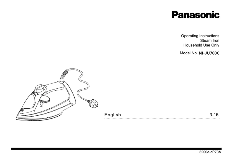 Page 1 de la notice Manuel utilisateur Panasonic NI-JU700C
