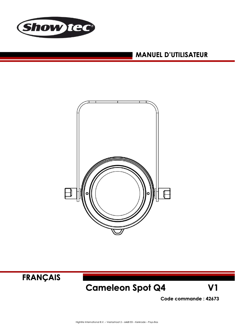Image de la première page du manuel de l'appareil Cameleon Spot Q4