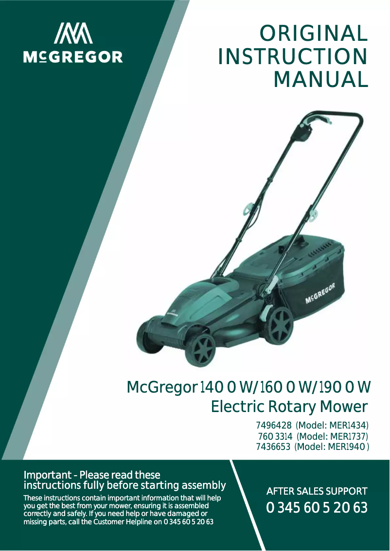 Página 1 del manual Manual de usuario McGregor MER1737