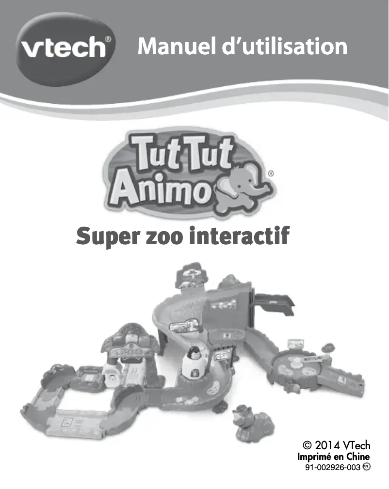 Page 1 de la notice Manuel utilisateur Vtech Super Zoo Interactif