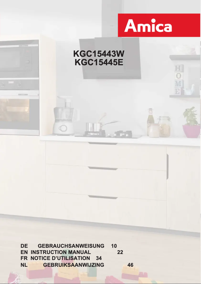 Page n°1 - Manuel utilisateur Amica KGC 15445 E
