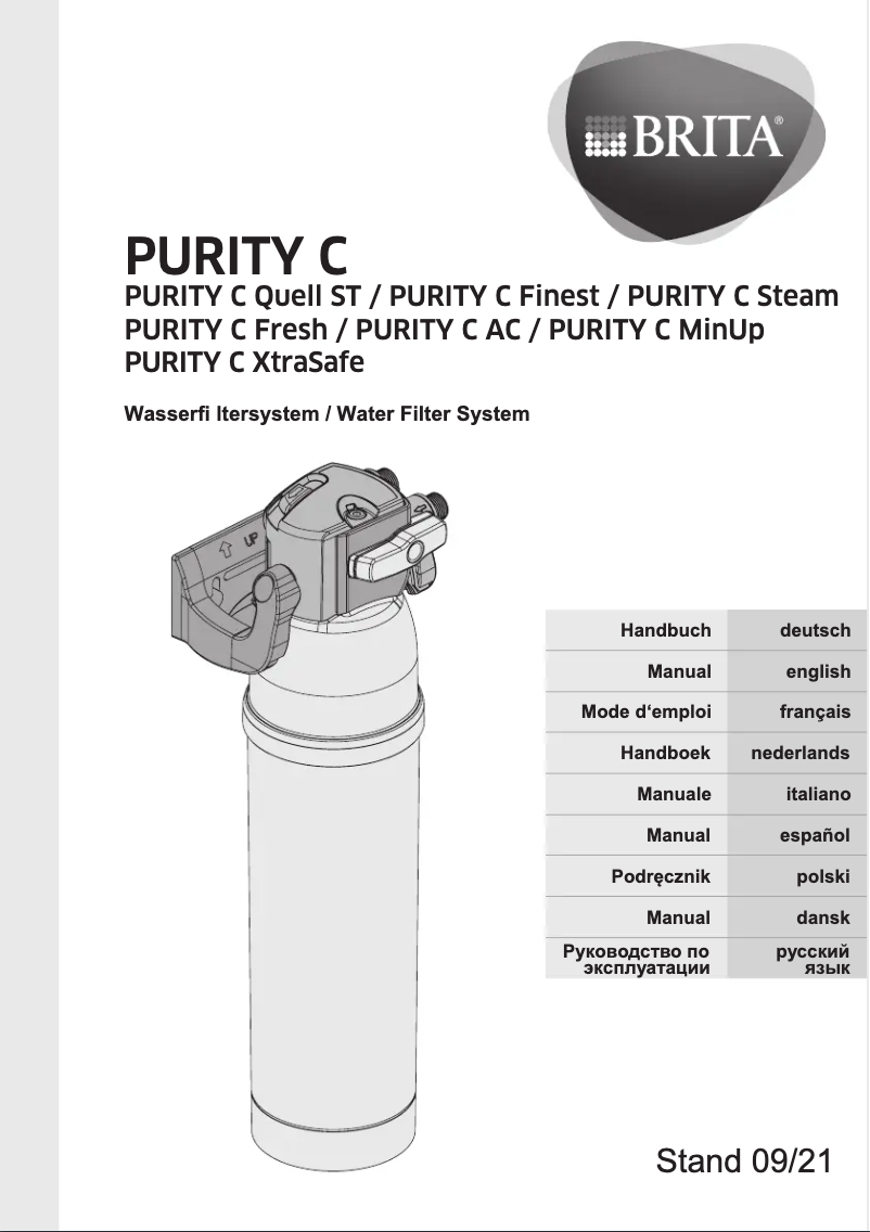 Image de la première page du manuel de l'appareil PURITY C500 MinUp